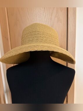 Women's Nine West Straw Sun Hat - Wide Brim, Split Back